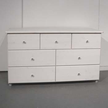 Oestergaard Mansa Solid Pine 4 3 Drawer Chest in White
