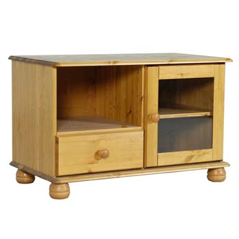 Oestergaard Wokingham Solid Pine Glazed TV Unit