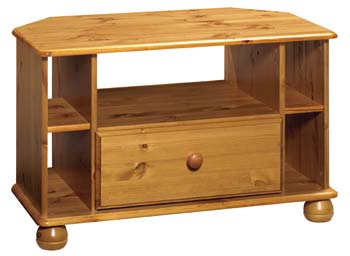 Oestergaard Wokingham Solid Pine Wide Corner TV Unit