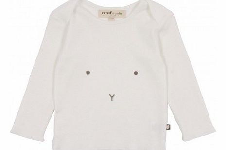 Oeuf NYC Long Sleeved Rabbit T-Shirt White `3 months,18