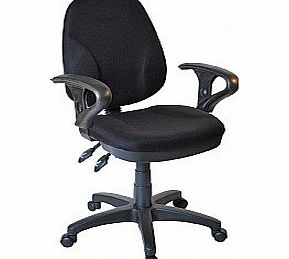 Office Furniture Online Comfort Ergo 3-Lever Operator Chair With Adjustable Arms - Black