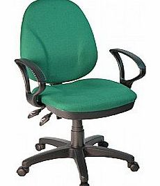 Office Furniture Online Comfort Ergo 3-Lever Operator Chair With Fixed Arms - Aqua