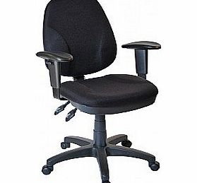 Office Furniture Online Comfort Ergo 3-Lever Operator Chair With T-Adjustable Arms - Black