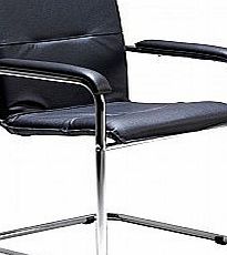 Office Furniture Online (Pack of 2) Essence Leather Faced Visitor Chairs