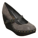 Office Whopper Wedge Grey Suede - 5 Uk