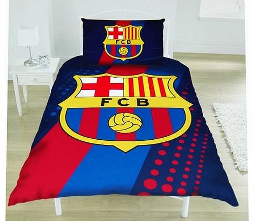 Official Football Merchandise New Official Football Team Single Duvet Set (Barcelona (Stripe))