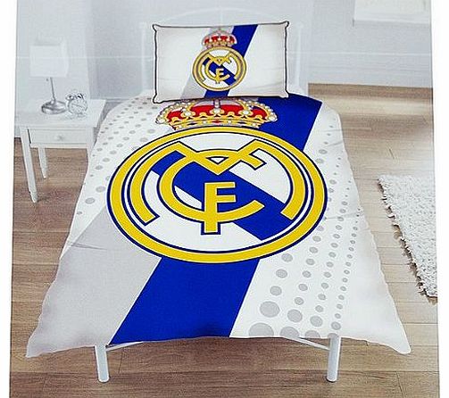 Official Football Merchandise New Official Football Team Single Duvet Set (Real Madrid FC)