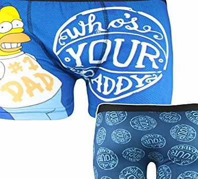 Official Homer Simpson Dad Mens Boxer Shorts (L)