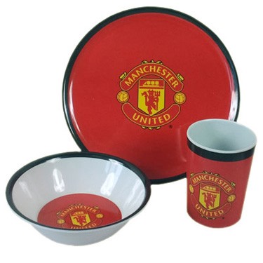 Official Licensed Product Manchester United F.C. 3 Piece Dinner Set