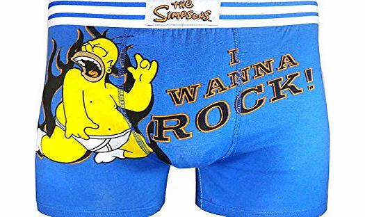 Official Simpsons I Wanna Rock Boxer Shorts (S)