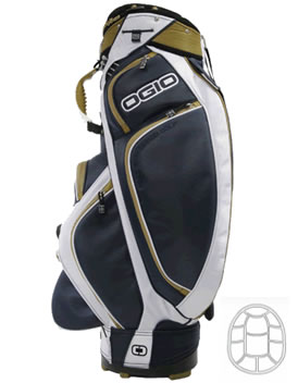 Golf Exodus Cart Bag Navy/Gold