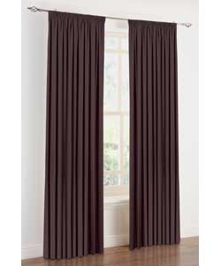 OHIO Chocolate Pencil Pleat Curtains - 66 x 90