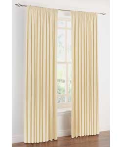 Cream Pencil Pleat Curtains - 66 x 90 inches