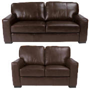 large & regular leather sofas, chocolate