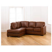Ohio left hand facing Leather Corner Sofa, Cognac