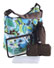 OiOi Hobo Bags - Blue Floral Bouquet - Brown