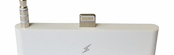 OKCS 30/8 Audio Adapter 8 pin to 30 pin Adapter with audio transmission for iPhone 6 Plus in White by OKCS