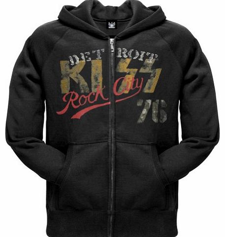 Old Glory - Kiss - Mens Detroit Zip Hoodie - Small Black
