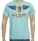 Old Glory and#39;Lion DIYand39; Aqua Short Sleeve T-Shirt