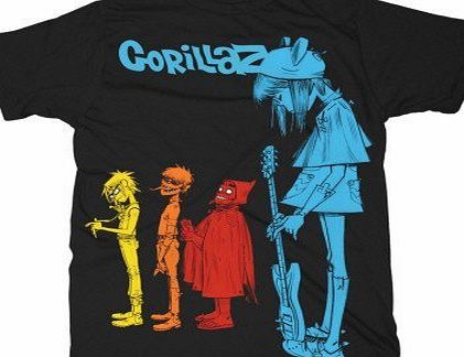 Gorillaz - Mens Rock The House T-shirt - 2X-Large Black