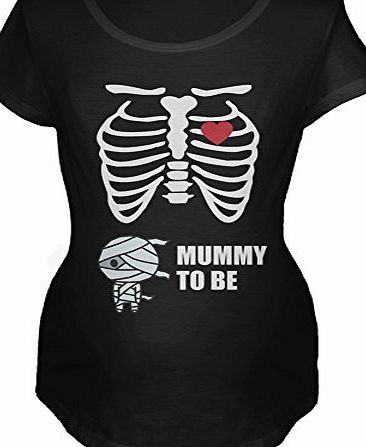 Old Glory Mummy to Be Skeleton Womens Maternity Costume T-Shirt - Medium