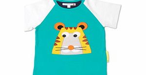 Boys 6-12mnths turquoise tiger T-shirt