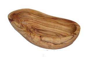 Olive Wood Nut Bowl `Path plates` 18cm