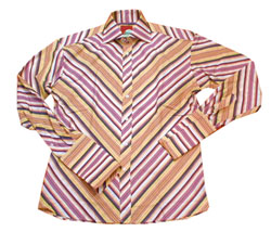 Oliver London Multi stripe cutaway collar shirt