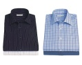 OLIVER STEAD pack of two plain collar long-sleeved shirts