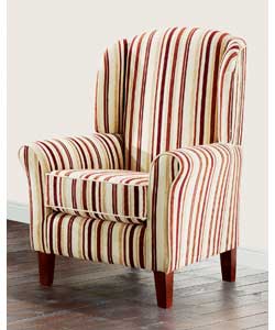olivia Chair - Natural With Red