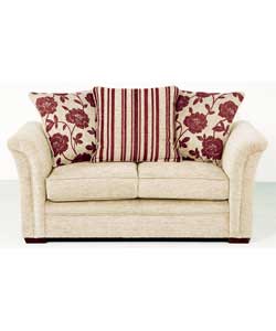 olivia Regular Sofa - Natural With Red