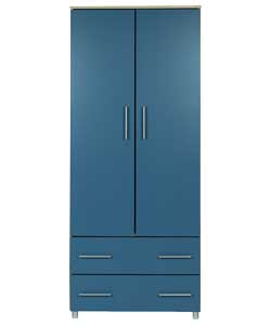 Ollie 2 Door 2 Drawer Wardrobe - Blue