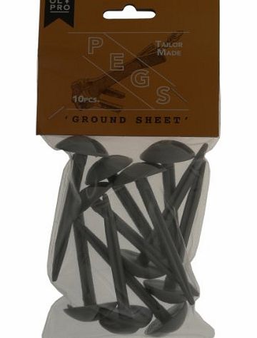 OLPro Ground Sheet Pegs - Grey, 10 Pack