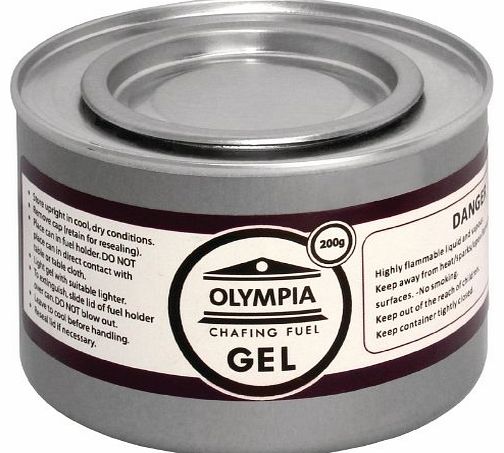 Olympia 200g Chafing Gel Fuel - Approximately 2 hour burn time. Pack quantity: 12.
