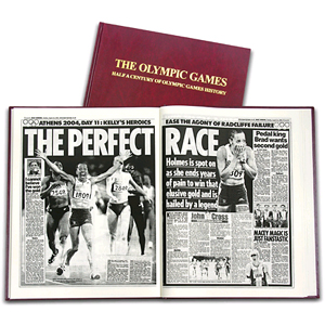 olympic Games Newspaper Book Embossed