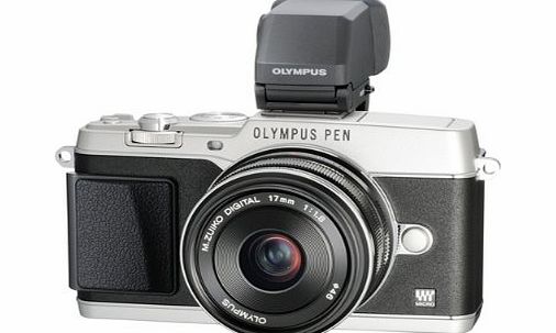 Olympus PEN E-P5 Micro Four Thirds Interchangeable Lens Camera - Silver (16.1MP, Live MOS, M.Zuiko 17mm 1:1.8mm Lens, VF-4 Elelctronic Viewfinder) 3.0 inch Tiltable Touchscreen LCD