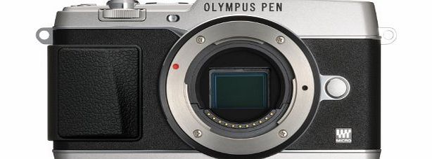 Olympus PEN E-P5 Micro Four Thirds Interchangeable Lens Camera - Silver Body Only (16.1MP, Live MOS) 3.0 inch Tiltable Touchscreen LCD