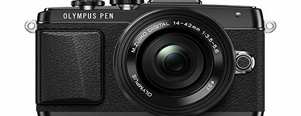 Olympus PEN E-PL7 Interchangeable Lens Camera - Black (16.1MP, M.Zuiko Digital ED 14-42mm 1:3.5-5.6 EZ Pancake Lens) 3.0 inch Touchscreen LCD