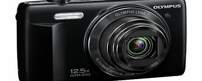 Olympus STYLUS VR-370 Digital Compact Camera - Black (16MP, 12.5x Super Wide Optical Zoom) 3 inch LCD