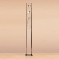 3 Light Floor Lamp Brushed Steel Finish