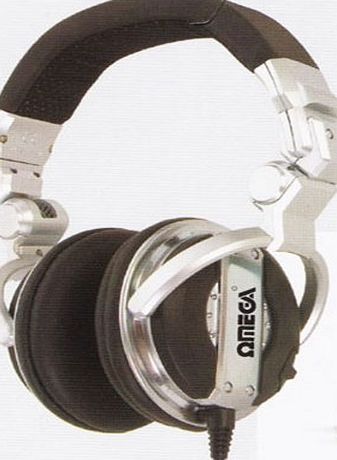 Omega DJ-70 Stereo Foldable Headphone with 4 m Cable - Silver