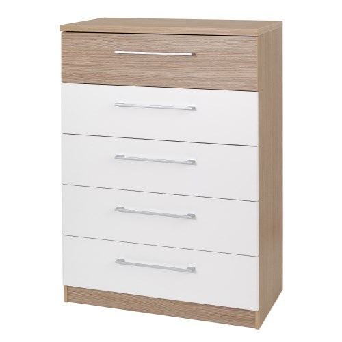 One Call Furniture Duo 5 Drawer Chest in Matt