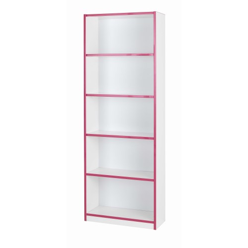 One Call Furniture Kiddi Pink Bookcase White