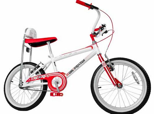 18 Inch White and Red BMX Bike -