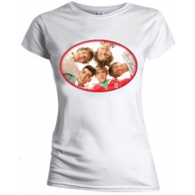 One Direction 1D Oval Skinny Ladies T-Shirt Large