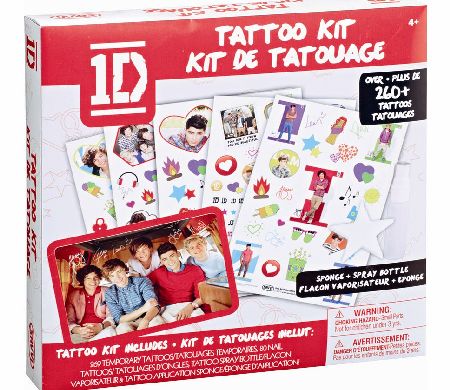 One Direction body art temporary tattoo kit