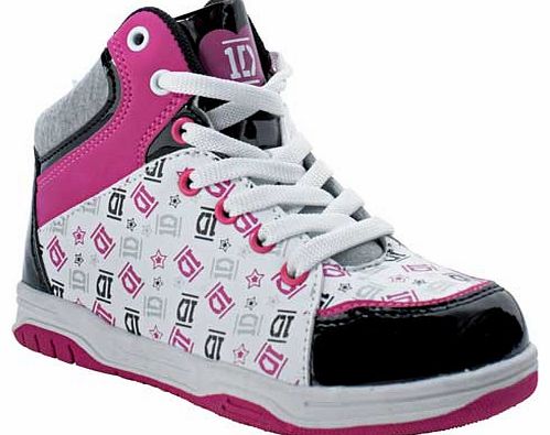 One Direction Girls High Top Trainers - Size 10