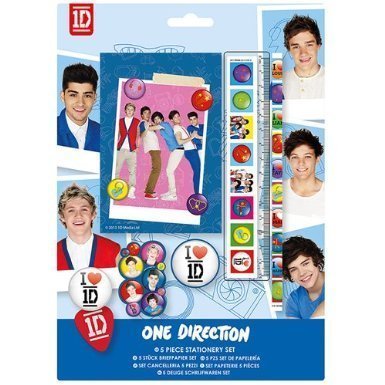Official One Direction (1D) 5 Piece Stationery Set (New 2013 Design)