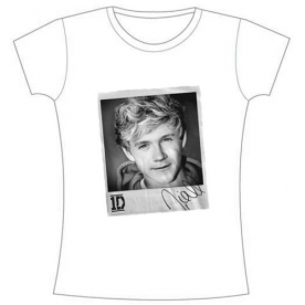One Direction Solo Niall Skinny White T-Shirt