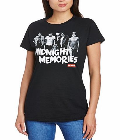 One Direction Womens Midnight Memories Crew Neck Short Sleeve T-Shirt, Black, Size 10 (Manufacturer Size: Medium)